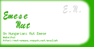 emese mut business card